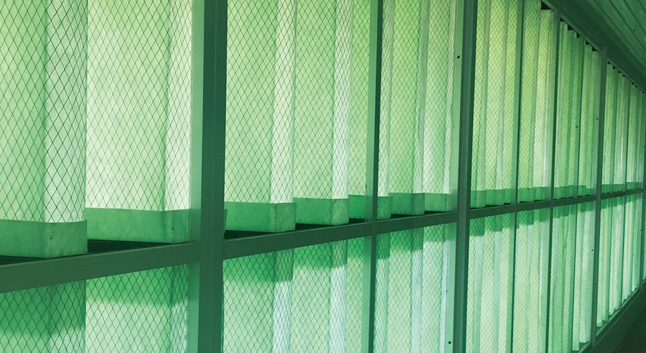 夏津雷集项目Antibio养猪场空气过滤袋滤墙