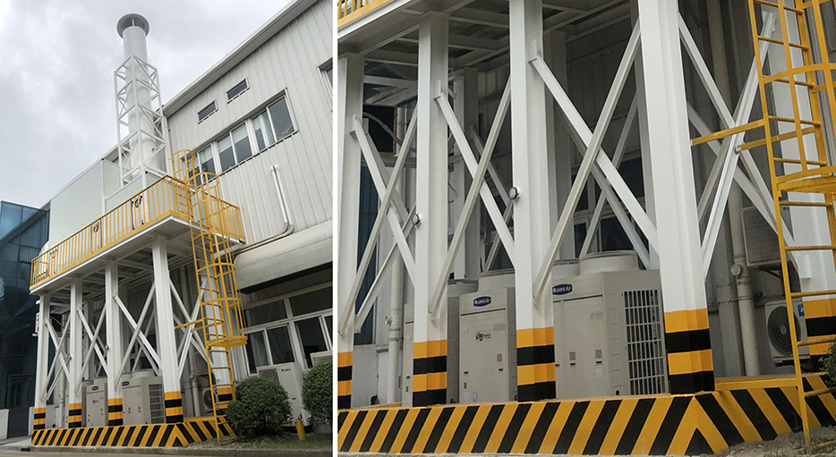 乐鱼网提供的VOC排风三级过滤箱体技改。